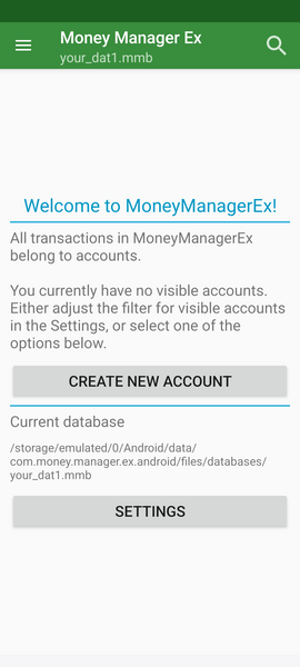 Create First Account