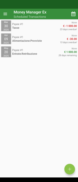 schedule transaction